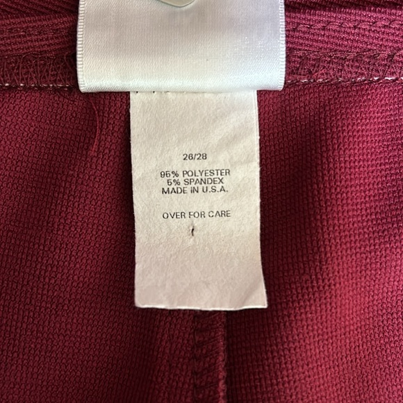 Fashion Bug Stretch Burgundy Pull On Pants Size 26-28 - Picture 8 of 10